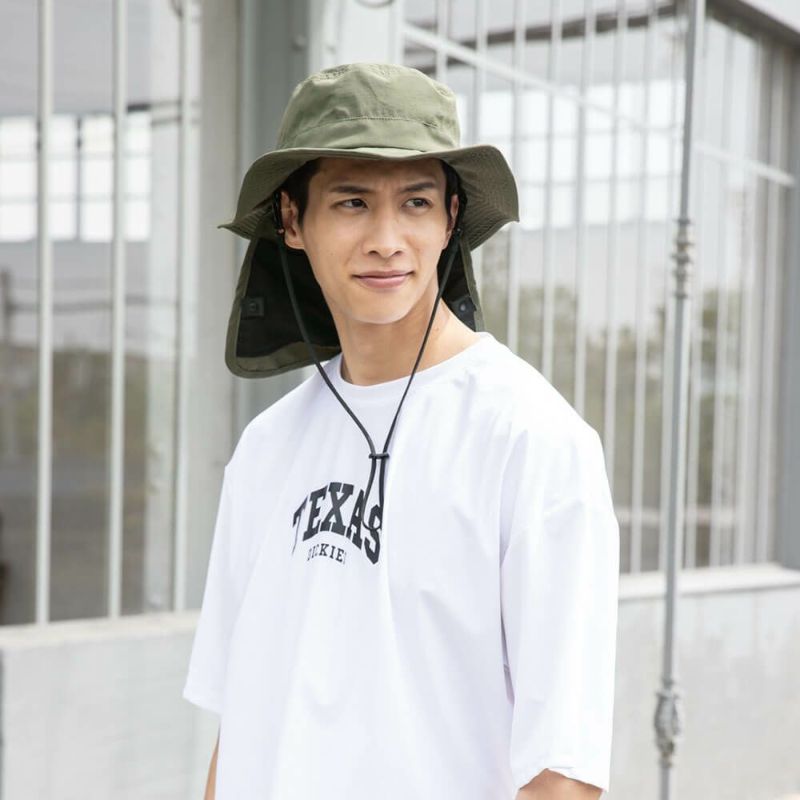 【GLADIATOR】3WAYアイスシェードサファリハット 帽子 メンズ レディース 強力消臭 UVカット 冷感素材 アウトドア 作業 農業 釣り 熱中症