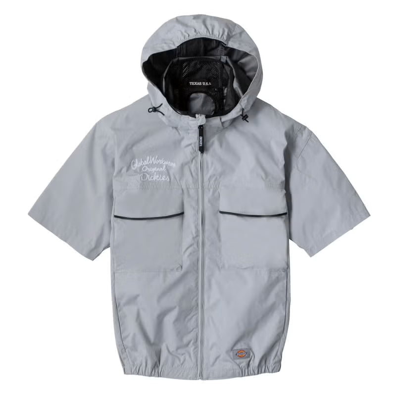 Dickies D-290【VOLTCOOL】ペルチェ対応空調ウェア フード脱着可能&日傘遮熱Dickies半袖ブルゾン