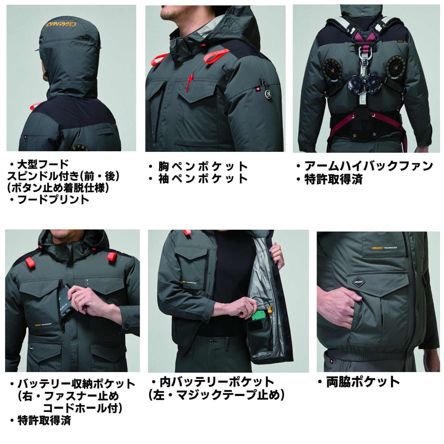 バートル AC2106 AC半袖ブルゾン ハイバックモデル 2026SS新作 空調ファン用 単品 作業服 作業用