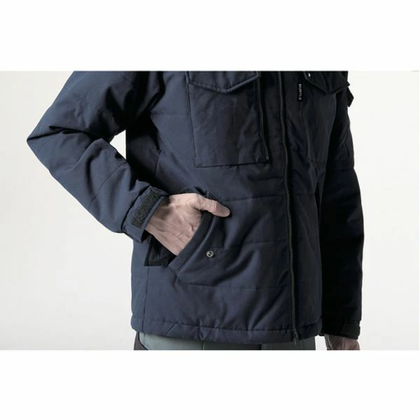 【店頭展示品】ブラック L バートル 5050 防寒ジャケットユニセックス BURTLE ストレッチ ワーク 撥水 防風 保温 サーモクラフト装着対応 ヌバックタッサー 在庫限り
