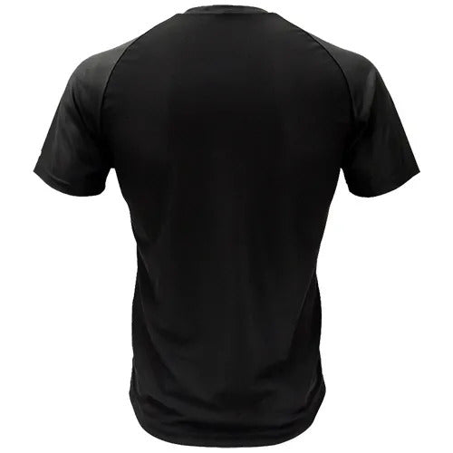 【氷撃®】FREEZE TECH 冷感シャツ半袖クルーネック Black ボンマックスオリジナル 冷感PRINT 背面総メッシュ コンプレッションインナー