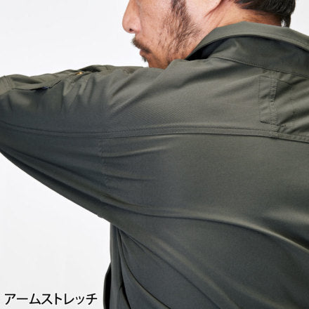 アタックベース 19034 APEX WIN ストレッチブルゾン S~7L 制電 JIS T-8118対応 イージーケア ストレッチ 軽量 形態安定