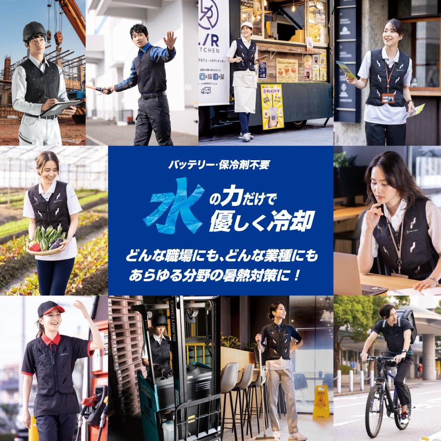 アクアウォーターベスト 水の力だけで体を冷却 接触冷感 涼しい AT101 熱中症対策 暑熱対策 ビッグボーン アクアテック