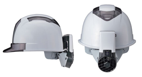 トーヨーセーフティ ヘルメット取付式送風機 Windy3 NO.7703&ヘルメット取付式送風機専用防暑タレ NO.7704