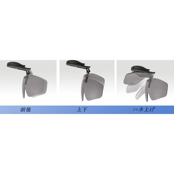 【冒険王】PBC-06S 帽子用偏光グラス キャップシェイダー 帽子用 偏光 サングラス 帽子に装着 クリップ式 跳上げ 視泉堂 作業 アウトドア 釣り