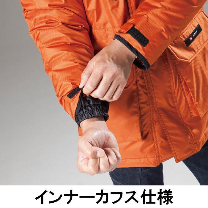 【店頭展示品】ブラック Lサイズ バートル 7211 防寒コート 大型フード付 防寒服 作業服 BURTLE