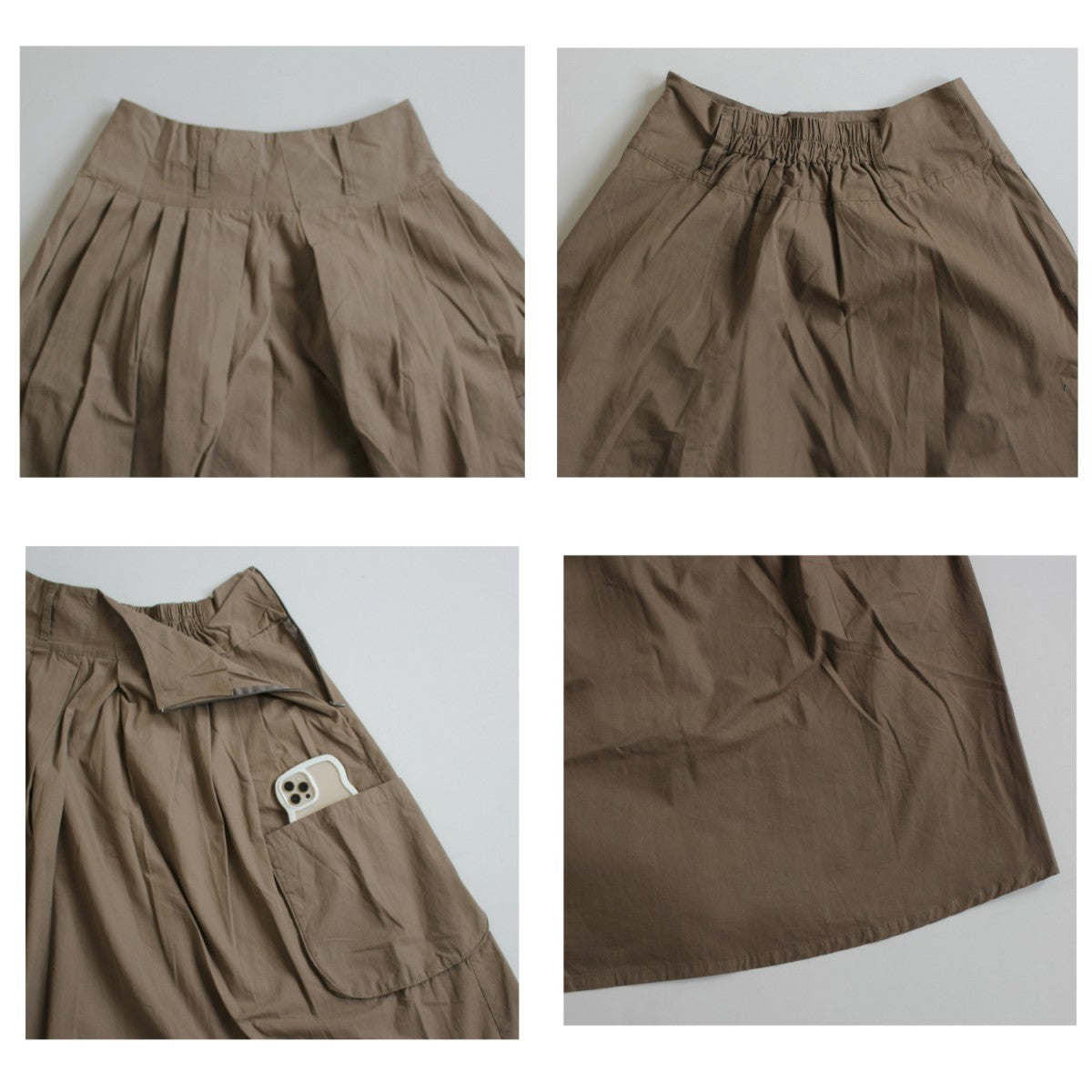 スカート レディース ロングスカート ハイウエスト ウエストゴム サイドポケット フレアスカート Aライン カジュアル 30代 40代 50代