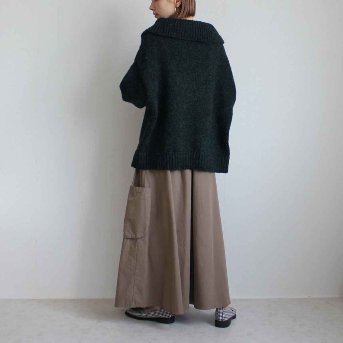 スカート レディース ロングスカート ハイウエスト ウエストゴム サイドポケット フレアスカート Aライン カジュアル 30代 40代 50代