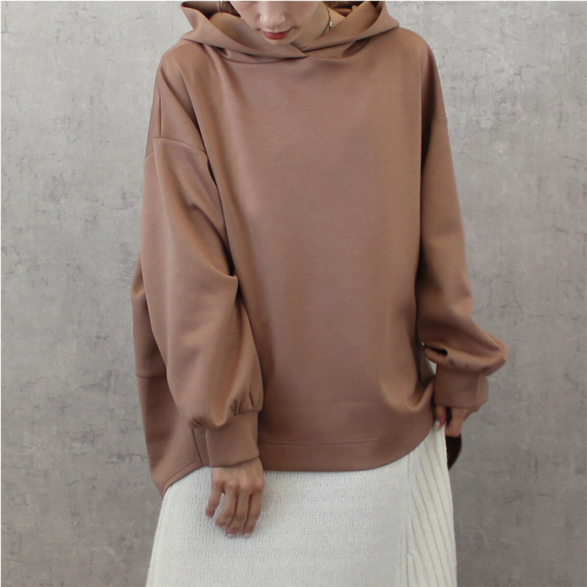 【在庫処分価格】パーカー ダンボールニット フーディー 長袖 レディース 30代40代50代 体型カバー 軽量 暖かい