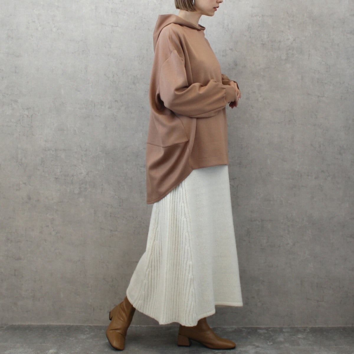 【在庫処分価格】パーカー ダンボールニット フーディー 長袖 レディース 30代40代50代 体型カバー 軽量 暖かい