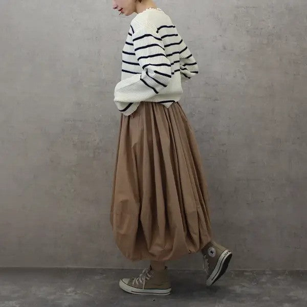 【在庫処分価格】 ニット レディース パール畦編みプルオーバー トップス 秋冬 長袖 ホワイト グレーホワイトボーダー ネイビーボーダー