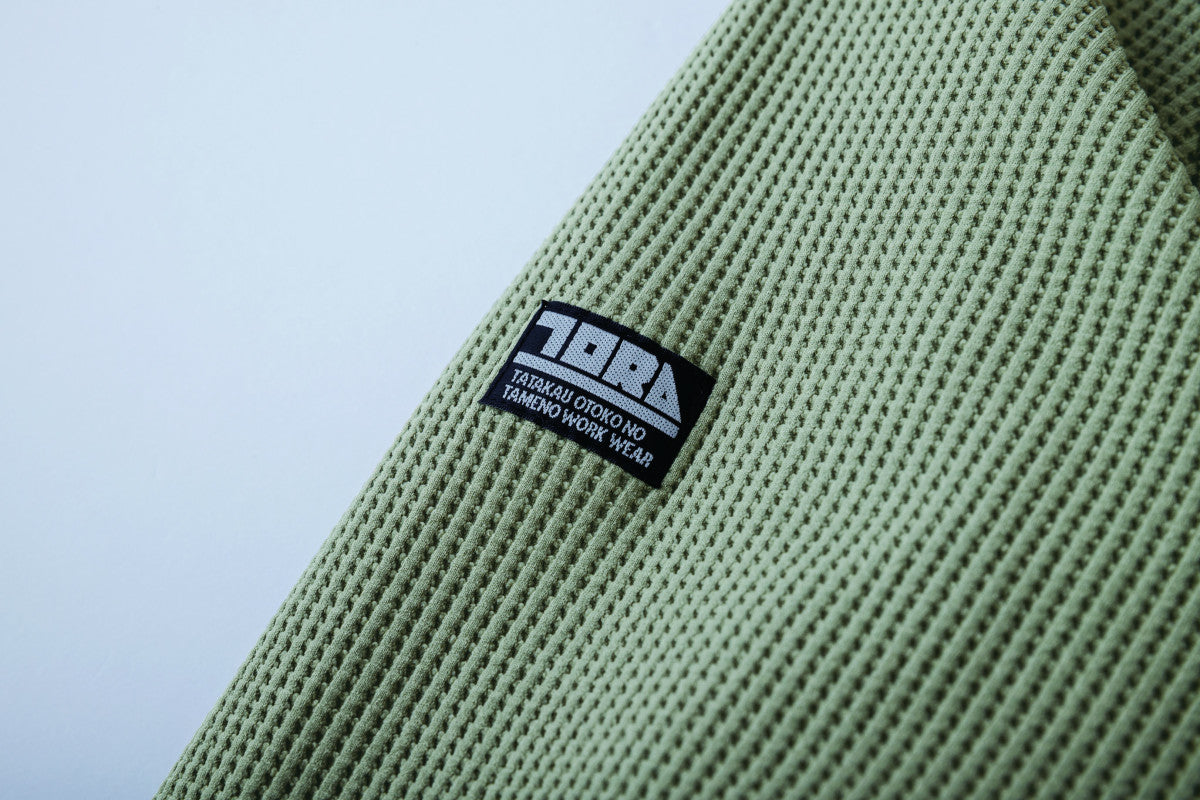 寅壱 9285-617 長袖クルーネックTシャツ 作業着 作業服 ドライ 速乾性 UVカット ワッフルニット 消臭テープ付 再帰性反射カジュアル 2025AW TORA