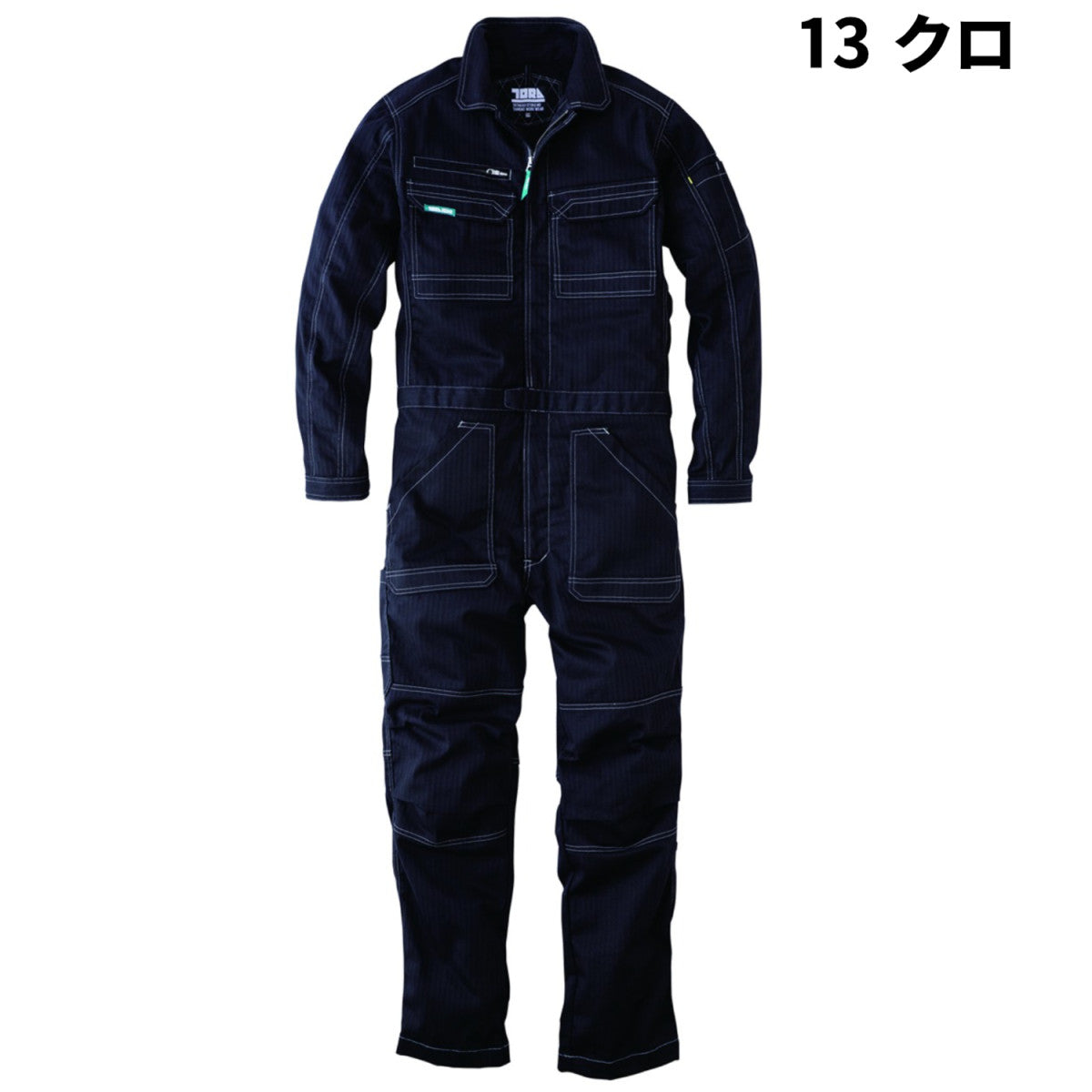 寅壱 2025AW 9540-501 ツナギ ストレッチ 制電 作業着 ワーク カバーオール デニム 長袖 作業用 春秋冬