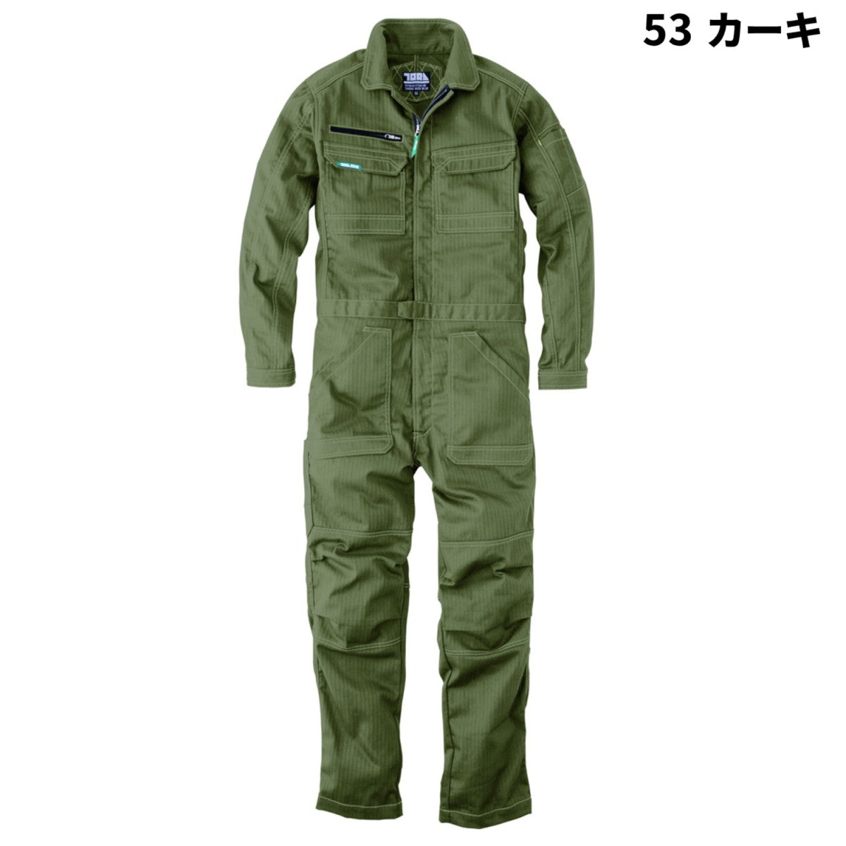 寅壱 2025AW 9540-501 ツナギ ストレッチ 制電 作業着 ワーク カバーオール デニム 長袖 作業用 春秋冬