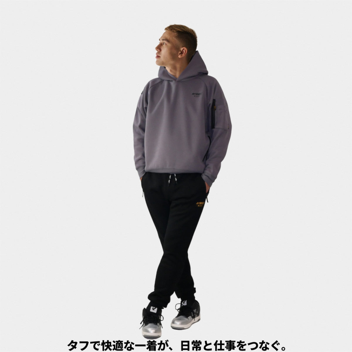 AVIREX WORK クロダルマ AV402 プルオーバーパーカー アヴィレックス ワーク 作業服 作業着 2025AW メンズ