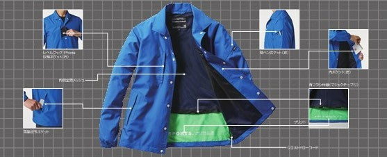 バートル コーチジャケット 710 BURTLE (ユニセックス)サイズ S~3XL  軽量防寒 男女兼用 耐久撥水防風 エコロジー作業着 アウター ジャンパー