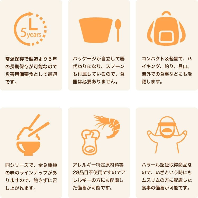 5年保存 マジックライス10食セット 白飯 非常用 備蓄 保存食 アルファ化米 アレルギー物質28品目不使用 サタケご飯 おかゆ