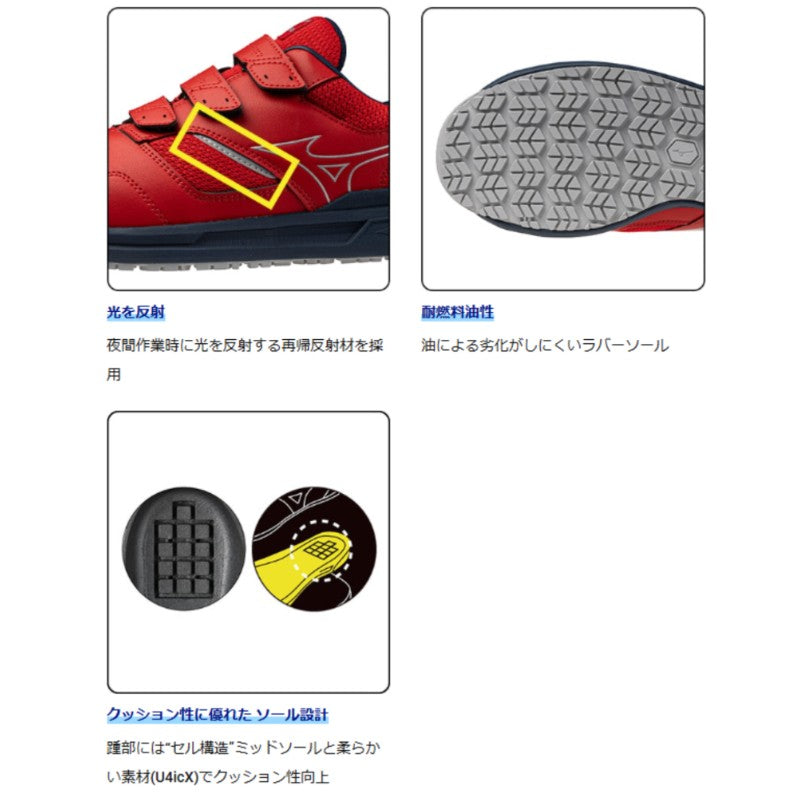 ミズノ 安全靴 オールマイティLSII 21L WIDE F1GA2508 4E mizuno 幅広 ALMIGHTY