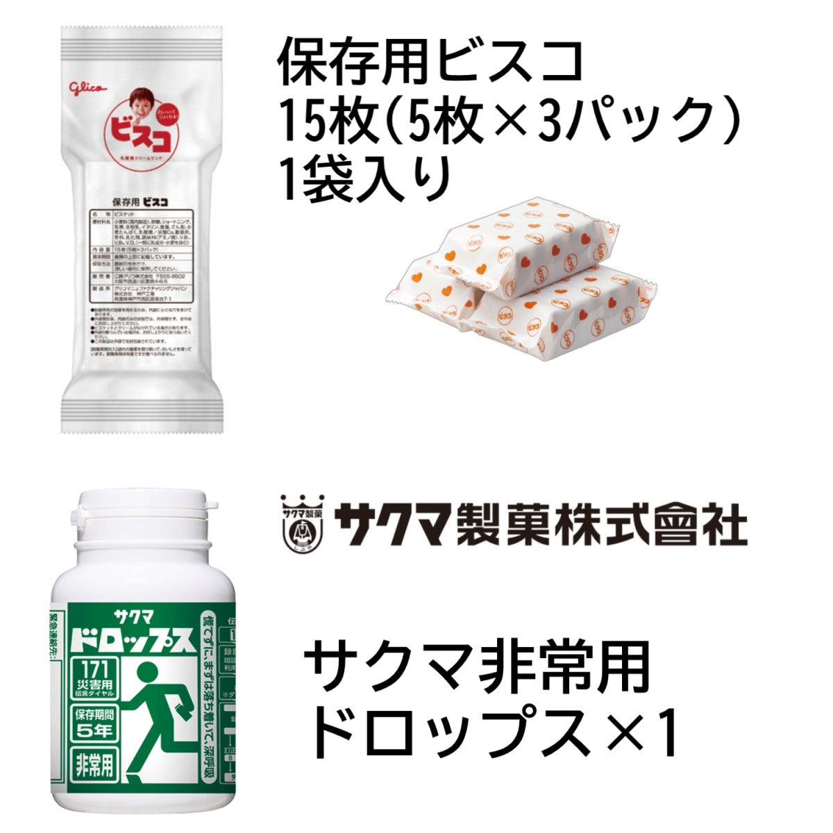 非常食 おやつ保存食セット 防災 備蓄 災害用 サクマドロップス ビスコ 保存水 えいようかん 安心米おこげ