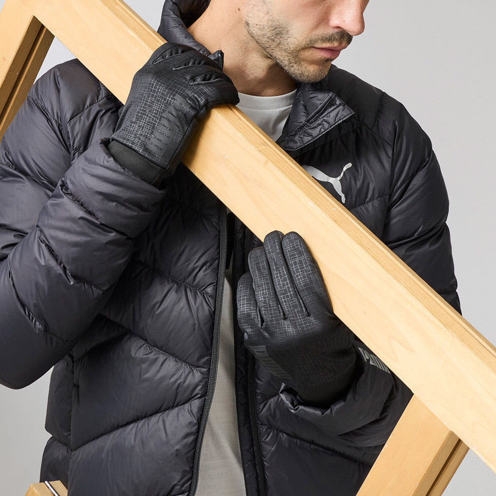 PUMA CW-3030 防寒ウインドプルーフグローブ プーマ 作業用 ワーク 防寒 手袋 ストレッチ 保温 タッチパネル 手甲防風 2025AW ユニワールド