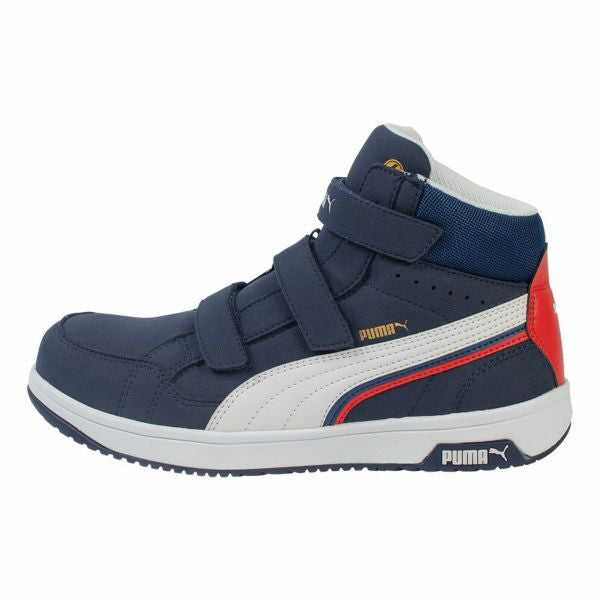 プーマ 安全靴 エアツイスト2.0 ネイビー ミッド フック&ループ 63.205.0