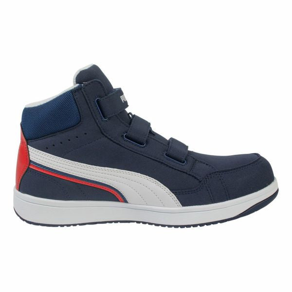 プーマ 安全靴 エアツイスト2.0 ネイビー ミッド フック&ループ 63.205.0