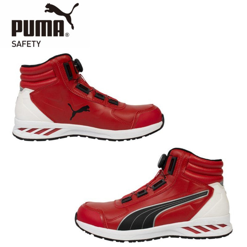 プーマ 安全靴 メンズ PUMA RIDER 2.0 DISC MID ミッドカット セーフティスニーカー JSAA認定品 衝撃吸収 樹脂製先芯