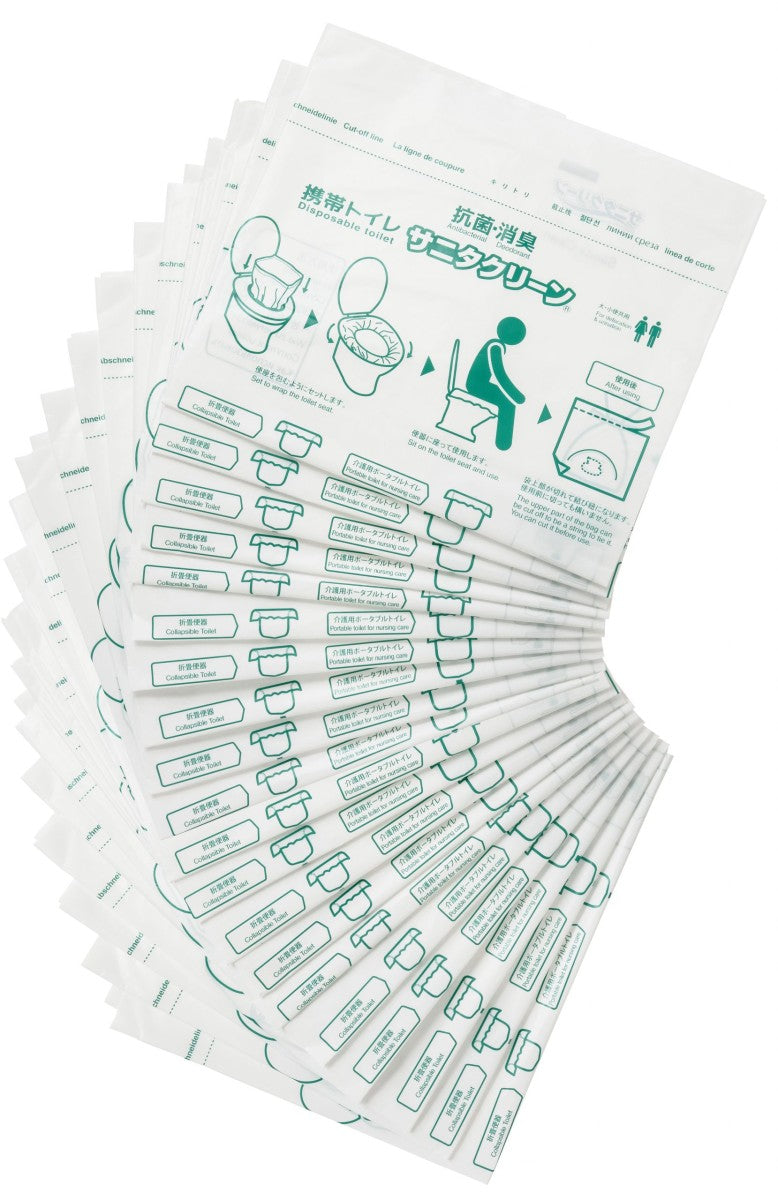 サニタクリーン 携帯・簡単トイレ 20枚入 大・小便共用 防臭 抗菌 携帯トイレ 簡易トイレ 災害 防災 非常時 マンション オフィス
