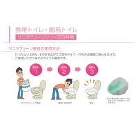 サニタクリーン 携帯・簡単トイレ 3枚入 大・小便共用 防臭 抗菌 携帯トイレ 簡易トイレ 災害 防災 非常時 マンション オフィス (コピー)