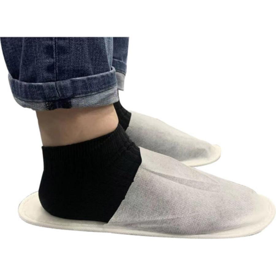 【在庫限り】LACCU 不織布スリッパ10足入り YFS-021 ヤマショウ 軽作業 掃除 ペンキ作業 使い捨てタイプ