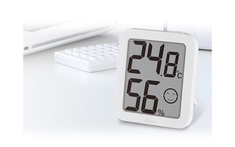 シンワ 73247 デジタル温湿度計 環境チェッカー ホワイト ご家庭 教室 オフィス 熱中症対策 インフルエンザ