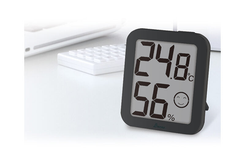 シンワ 73248 デジタル温湿度計 環境チェッカー ブラック ご家庭 教室 オフィス 熱中症対策 インフルエンザ