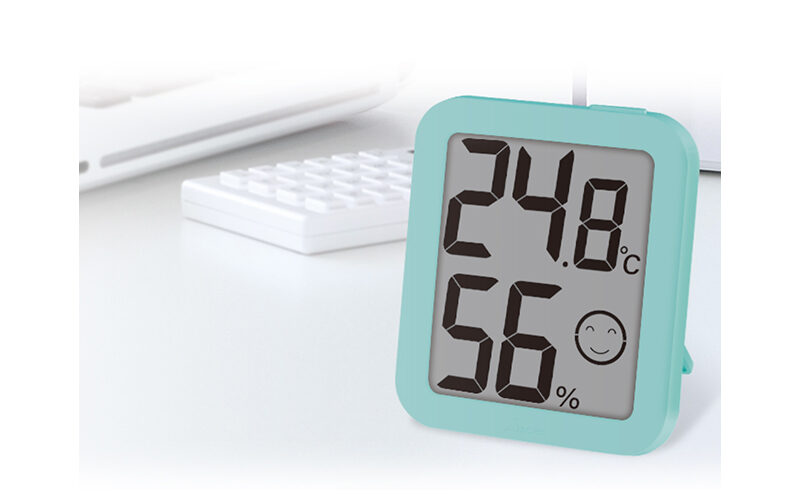 シンワ 73249 デジタル温湿度計 環境チェッカー ミント ご家庭 教室 オフィス 熱中症対策 インフルエンザ