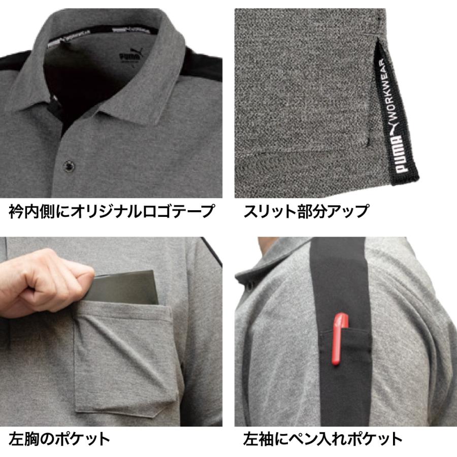 【2026SS新作】PUMA.AT.WORK PW-3054N 半袖ポロシャツ 機能性 ストレッチ 吸汗速乾 UVカット
