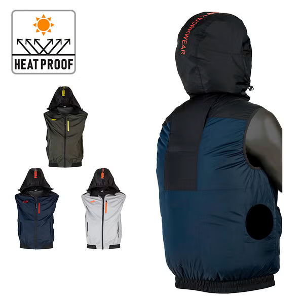 【2026SS新作】PUMA AT-8022N エアツイスト フーディーベスト 空調服® 熱中症対策 ファン装着用ウェア ワーク 作業用