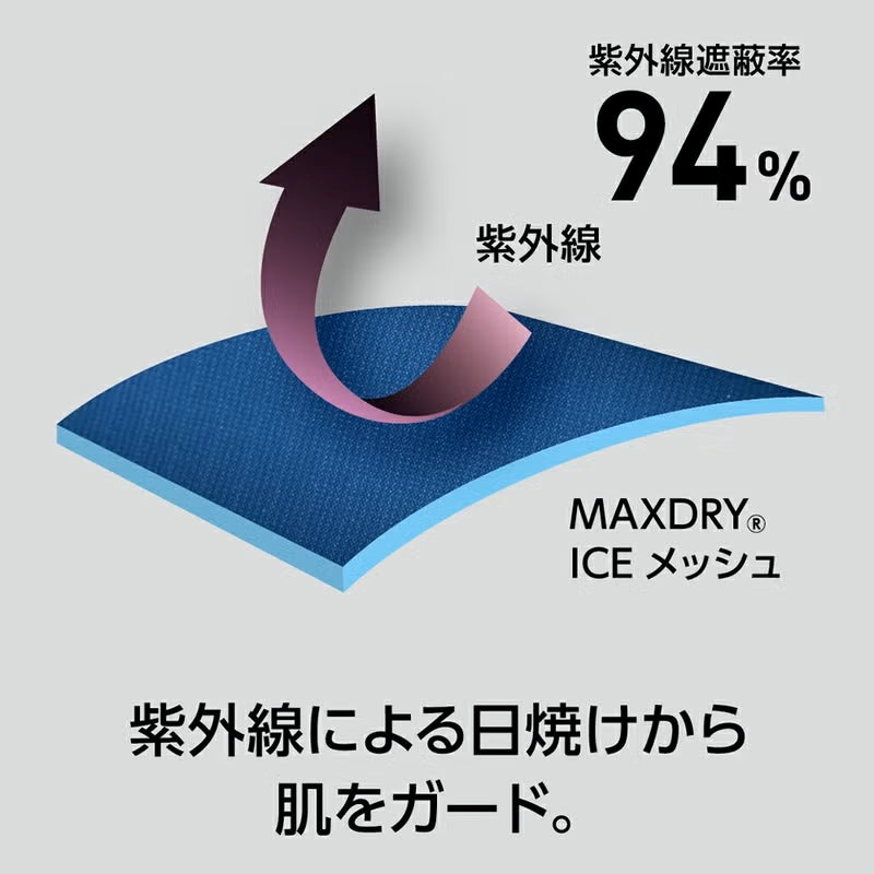 【GLADIATOR】G-1687 MAXDRY ICE冷感半袖ポロシャツ ネイビー 接触冷感 吸汗速乾 UVカット
