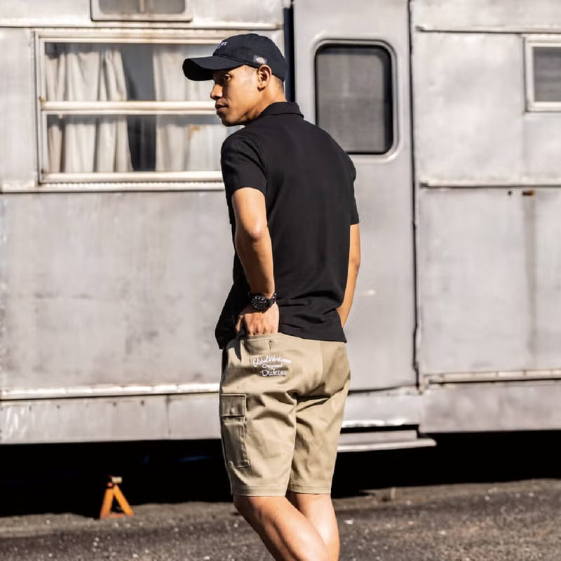 【数量限定】Dickies D-287651 刺繍入りストレッチショートカーゴパンツ  2026SS新作 ディッキーズ ワークパンツ 作業服