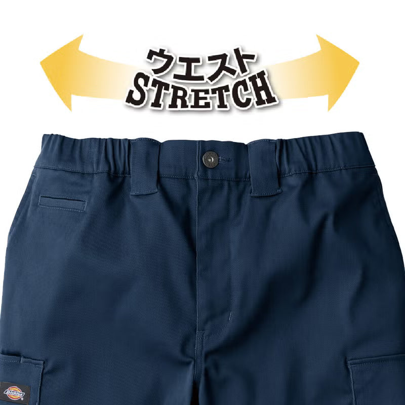 【数量限定】Dickies D-287651 刺繍入りストレッチショートカーゴパンツ  2026SS新作 ディッキーズ ワークパンツ 作業服