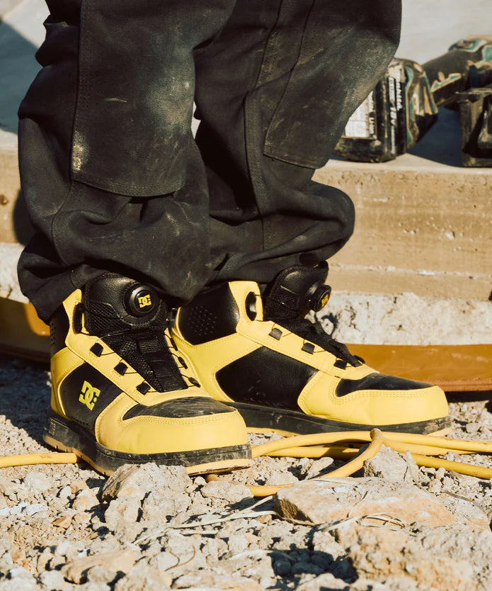 DC SHOES メンズ PHACTOR HI DL DP005701 プロテクティブスニーカー JSAA A種 3E ダイヤル式 ガラス繊維強化樹脂製先芯