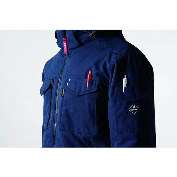 【店頭展示品】ブラック L バートル 5050 防寒ジャケットユニセックス  BURTLE ストレッチ ワーク  撥水 防風 保温 サーモクラフト装着対応 ヌバックタッサー 在庫限り
