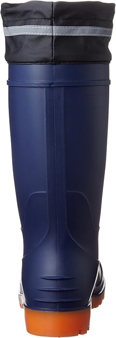 富士手袋工業 安全長靴 反射材 踏抜き防止 鋼板入 PVC 9208 メンズ ネイビー 作業用 在庫限り