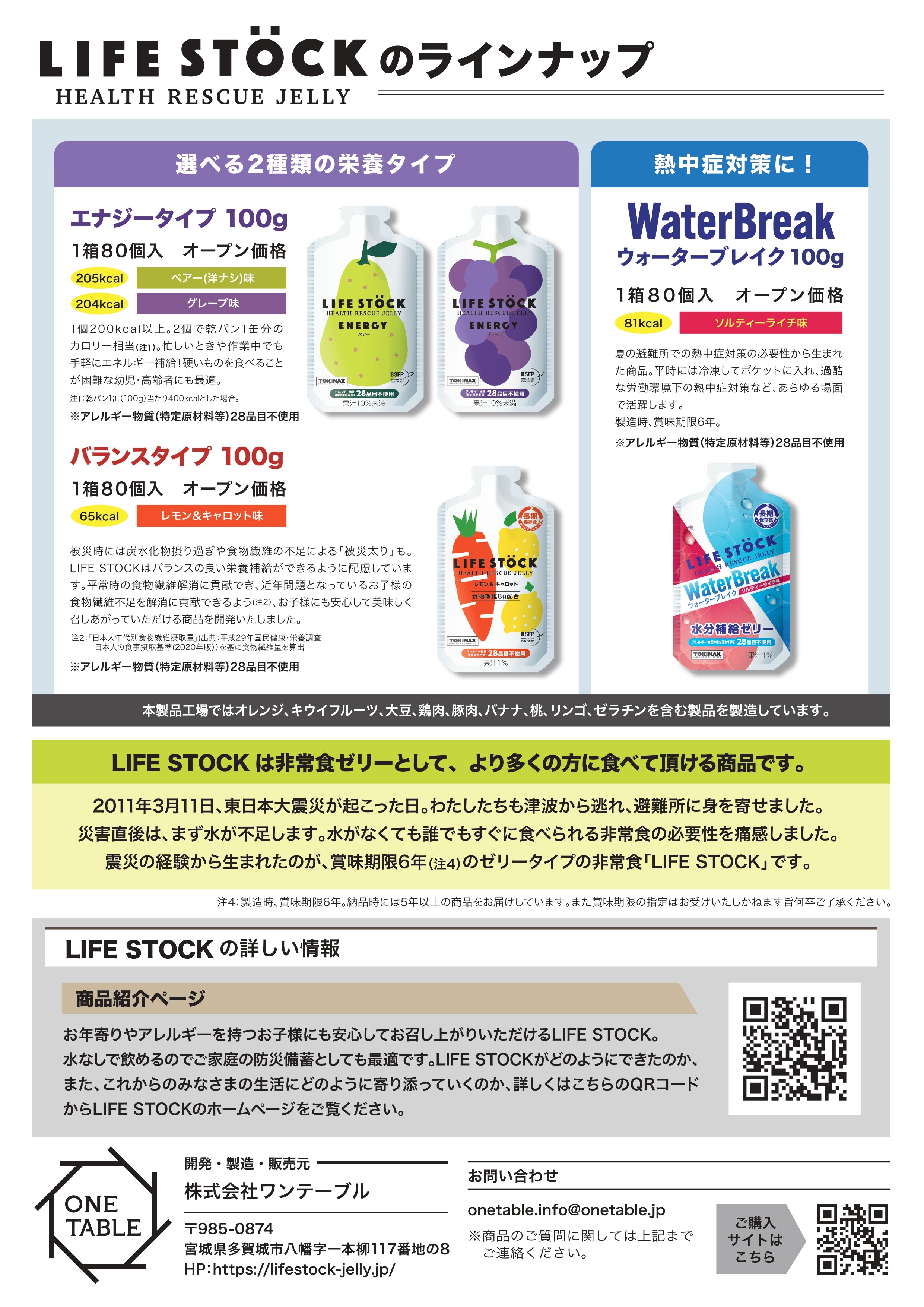 5年保存】LIFE STOCK 防災備蓄ゼリー 4種×10食 40個セット