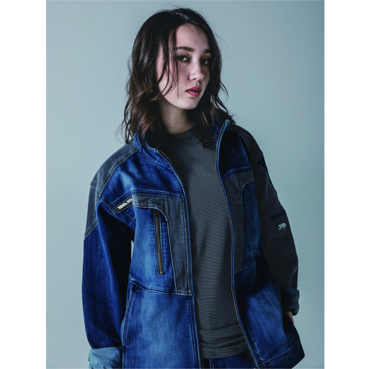 寅壱 2025AW 8992-124 デニムワークジャケット CORDURA 混ハイブリットデニム 作業着 デニムジャケット ワーク ストレッチ コーデュラナイロン 高強度