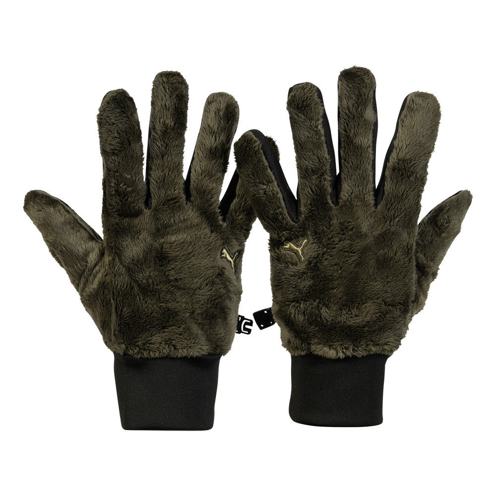 PUMA CW-3040 防寒ボアグローブ プーマ 防寒手袋 ストレッチ 保温 防風 すべり止め シャギーボア 作業 ワーク 2025AW ユニワールド