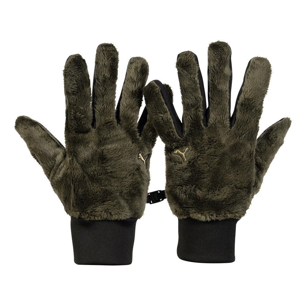 PUMA CW-3040 防寒ボアグローブ プーマ 防寒手袋 ストレッチ 保温 防風 すべり止め シャギーボア 作業 ワーク 2025AW ユニワールド